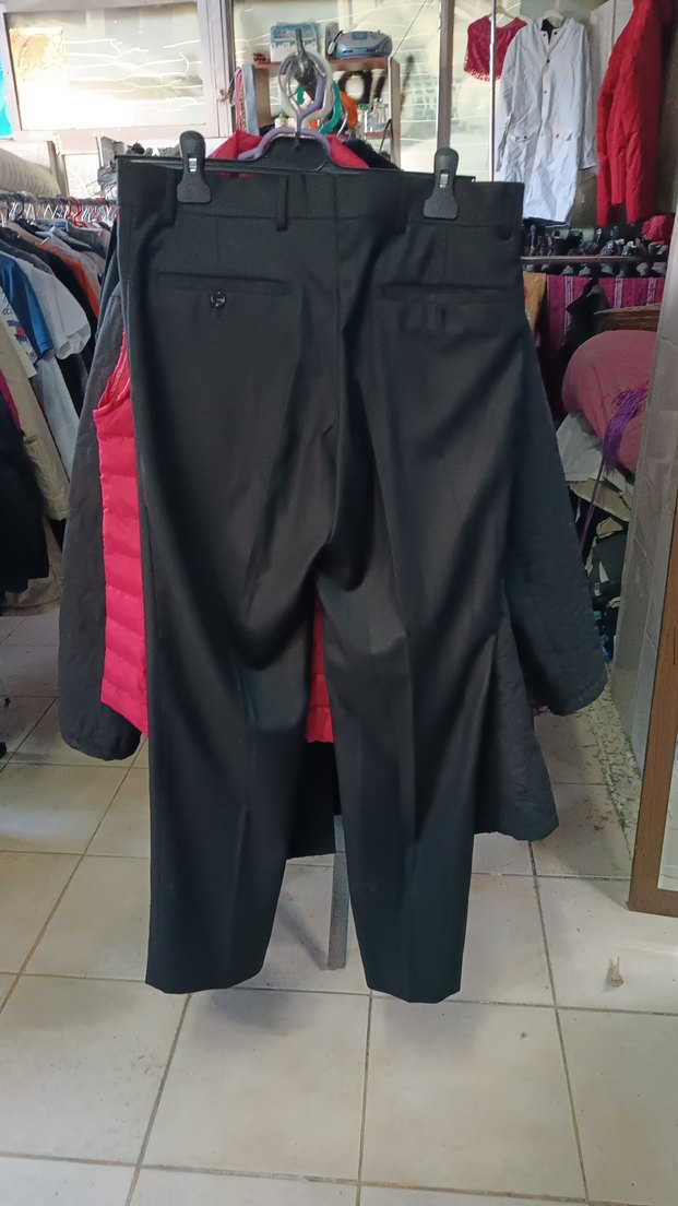 Siyah Kemerli Erkek Ofis Pantolonu - Görsel 3