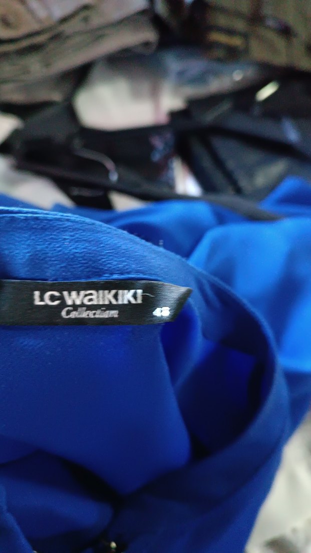 Düğmeli Mavi Uzun Kollu Kadın Tunik - Görsel 2