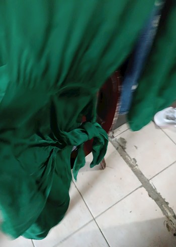 Zara Yeşil Salaş Midi Sweatshirt