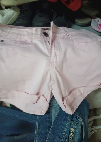Pembe Mini Denim Şort