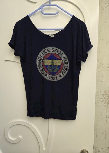 Fenerium Lacivert Baskılı Kısa Kollu Kadın Tişört