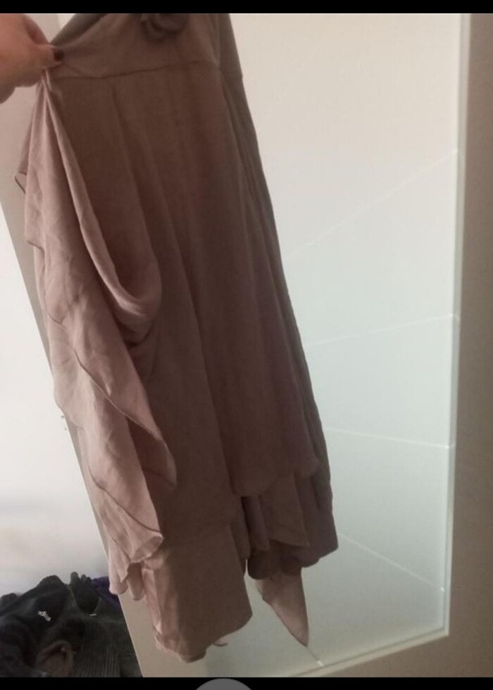 Kasha sırtı açık dekolte.elbise - Görsel 2