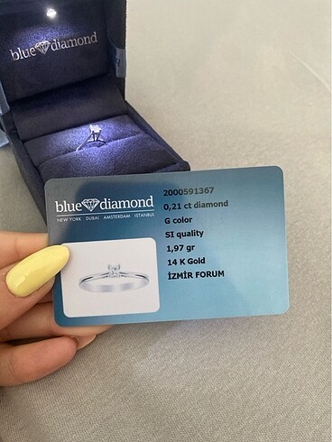  Beden gri Renk BLUE DİAMOND TEK TAŞ