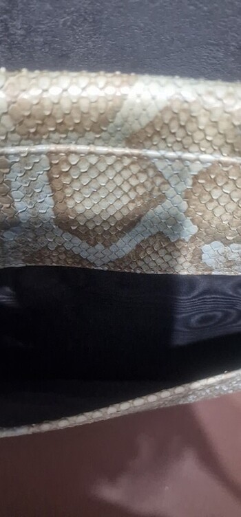 Orijinal İtalyan phyton deri Çanta yeni - Görsel 5