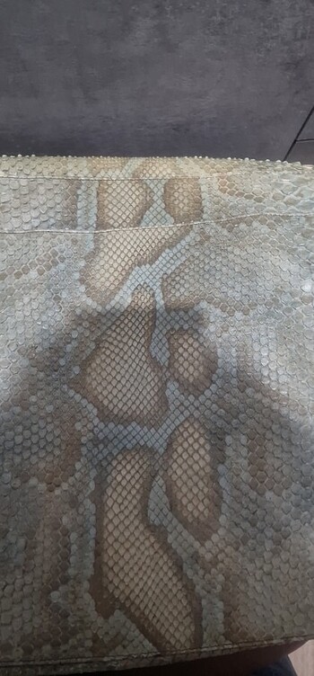 Orijinal İtalyan phyton deri Çanta yeni - Görsel 6