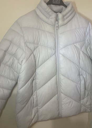 Mavi Jeans Gri Fermuarlı Kadın Mont Yüksek Yakalı