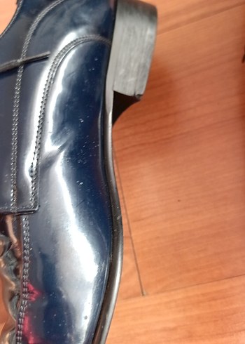 Parlak lacivert Klasik Erkek Ayakkabısı - Görsel 3