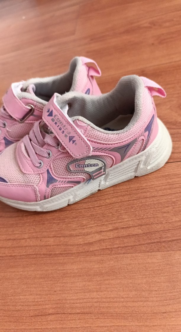 Kız Çocuk Pembe Cırt Cırtlı Spor Ayakkabı - Görsel 3