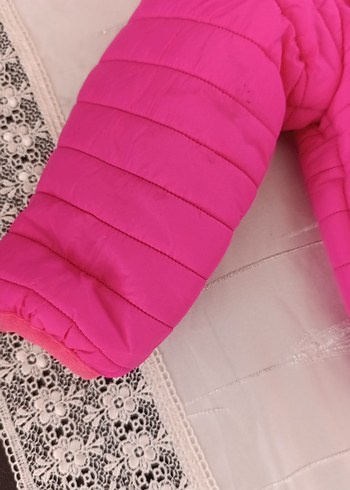 Kız Çocuk Pembe Fermuarlı Mont - Görsel 2