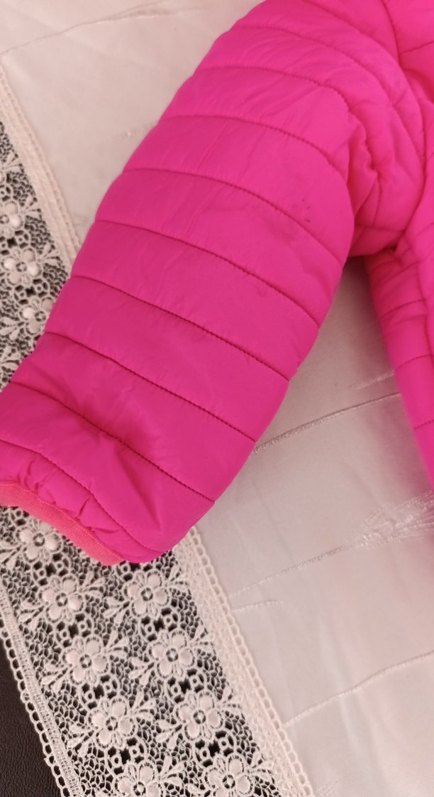 Kız Çocuk Pembe Fermuarlı Mont - Görsel 2