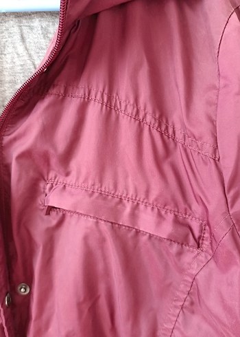 Bordo Midi Kadın yağmurluk - Görsel 3