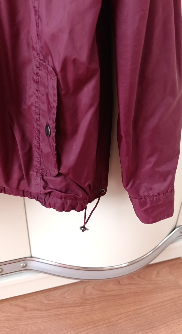 Bordo Midi Kadın yağmurluk - Görsel 4