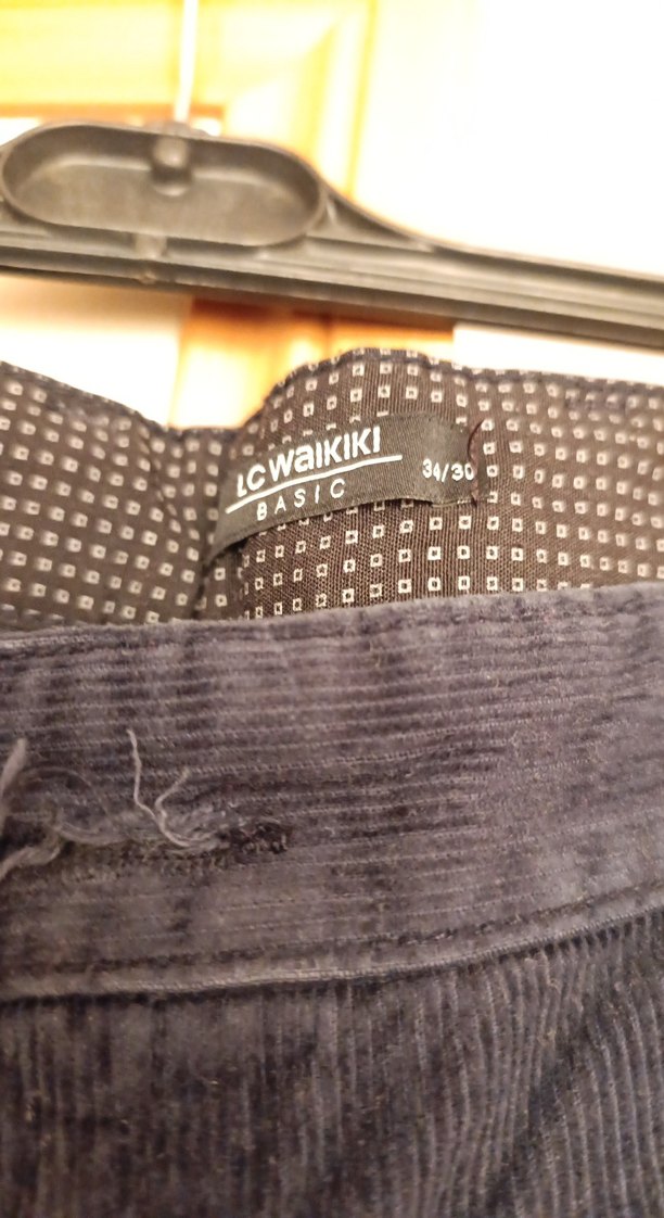 Lacivert kadife Erkek Pantolon - Görsel 3