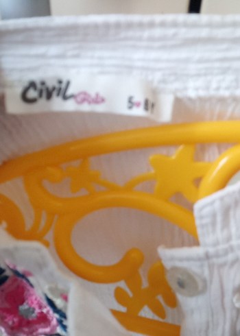 6 Yaş Beden beyaz Renk Kız çocuk için şile bezi gömlek