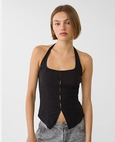 Stradivarius Halter Yaka Top