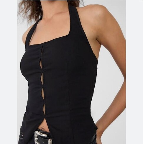 Stradivarius Stradivarius Halter Yaka Top