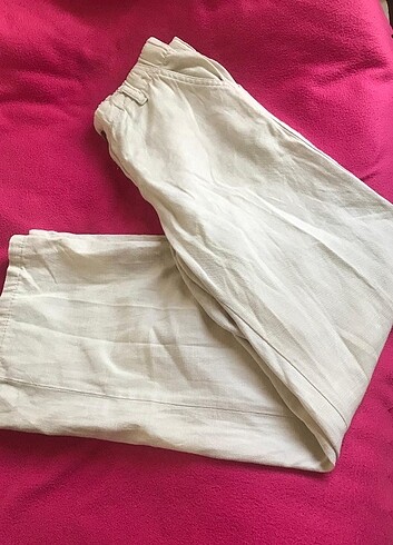 28 Beden ten rengi Renk Kumaş bol pantolon