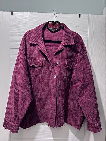 m Beden bordo Renk Bordo Kadife Oversize Ceket
