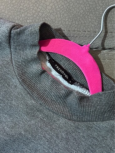 Trendyol & Milla Trendyol Gri Polarlı Sweatshirt
