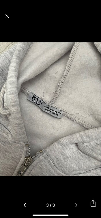 l Beden Crop sweatshirt hırka kalın
