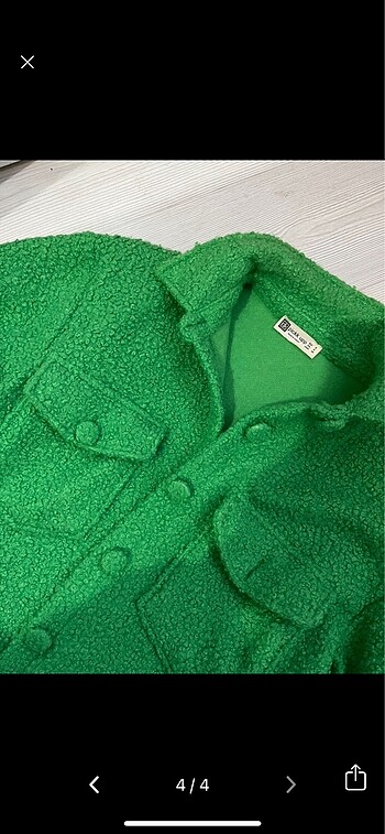 s Beden yeşil Renk Kaşe ceket oversize