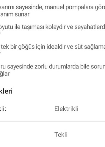 Lansinoh elektrikli tekli süt pompası