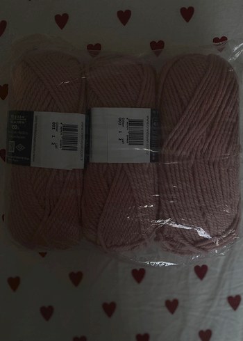 Üçlü Paket Pembe Örgü İpi