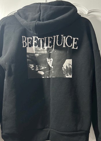 Siyah Kapüşonlu, Bel Detaylı Sweatshirt - Görsel 2
