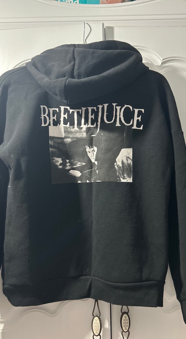 Siyah Kapüşonlu, Bel Detaylı Sweatshirt - Görsel 2