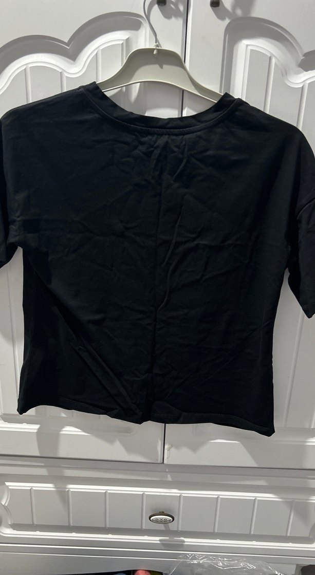 Siyah Stranger Things Baskılı Tişört - Görsel 2