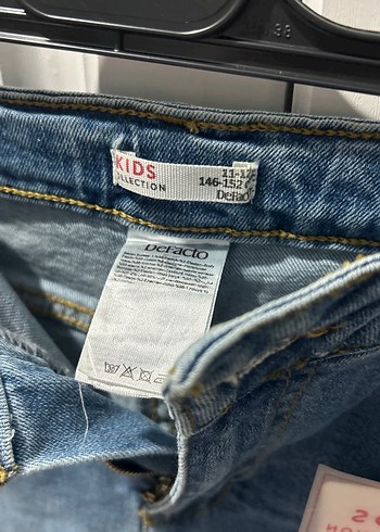 Kadın Mavi Kot Midi Şort - Görsel 2