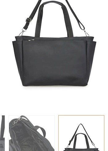 Pierre Cardin Fermuarlı Siyah Minimalist Kadın Çanta