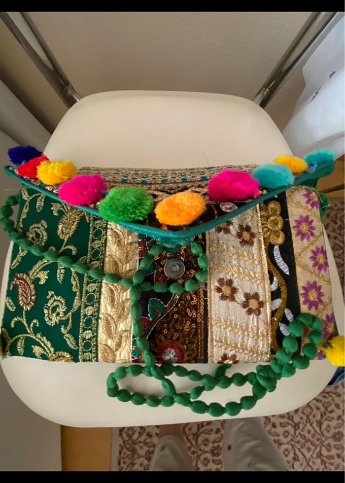 Hasır otantik çanta - Görsel 2