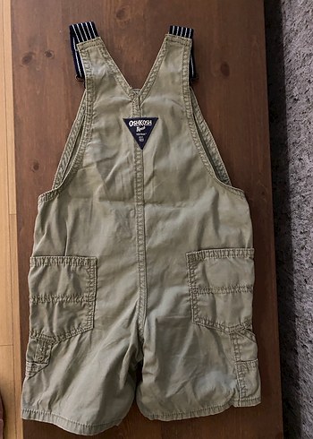 Erkek Çocuk Kahverengi Kot Şort Salopet - Görsel 2