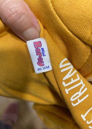 Kapüşonlu Sarı Erkek Çocuk Fermuarlı Sweatshirt - Görsel 4