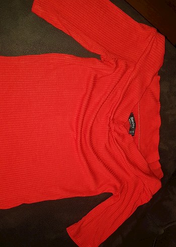 Kırmızı Kadın Kısa Kollu Bluz - Görsel 2