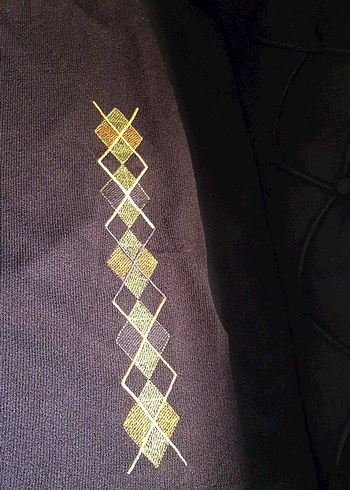 Nakışlı Kahverengi Triko Midi  Etek - Görsel 3