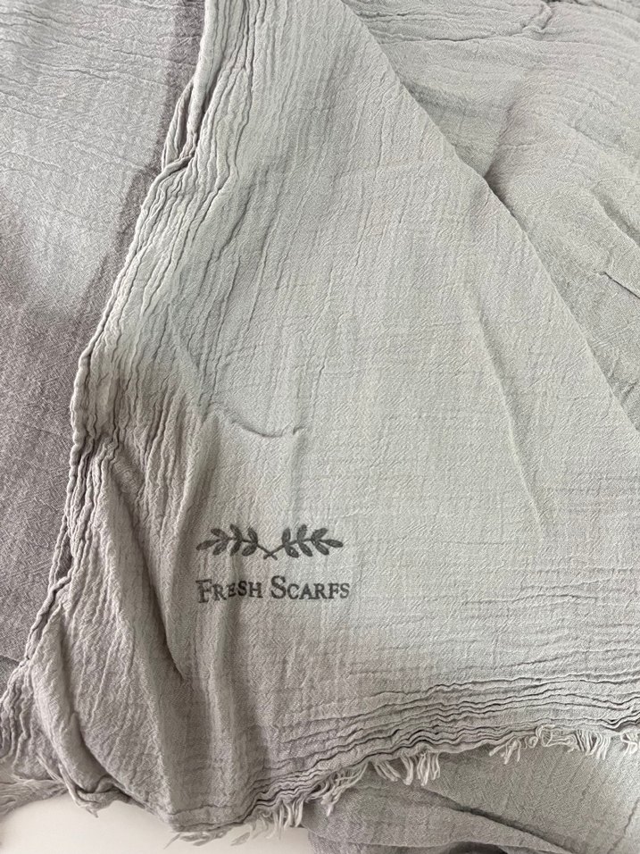 Gri Organik Kumaş Fresh Scarfs Marka Kadın Şal - Görsel 2