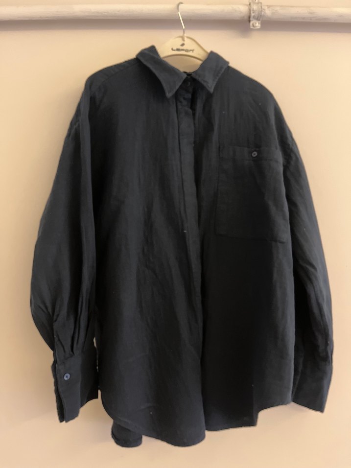 Kadın Koyu Lacivert Gömlek - Görsel 2