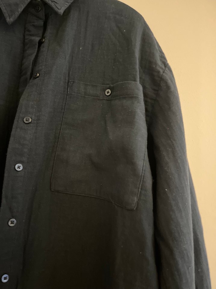 Kadın Koyu Lacivert Gömlek - Görsel 3