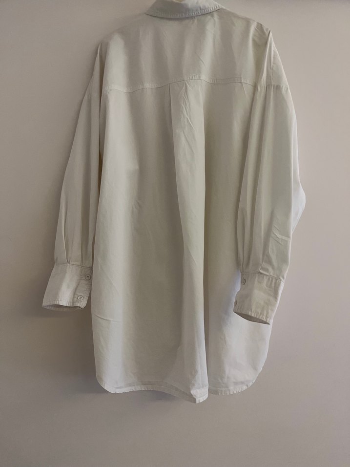Beyaz Uzun Kollu Gömlek - Görsel 4
