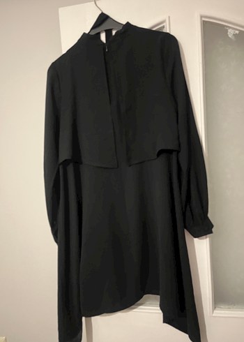 Siyah Uzun Kollu Drapeli Uzun Tunik - Görsel 3