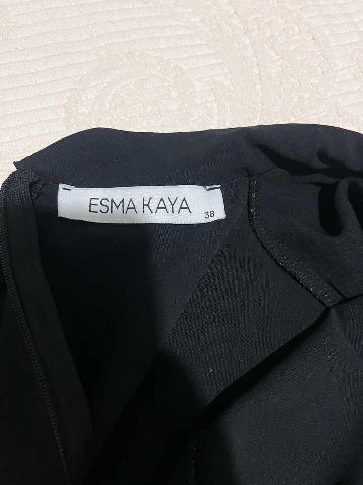 Siyah Uzun Kollu Drapeli Uzun Tunik - Görsel 4