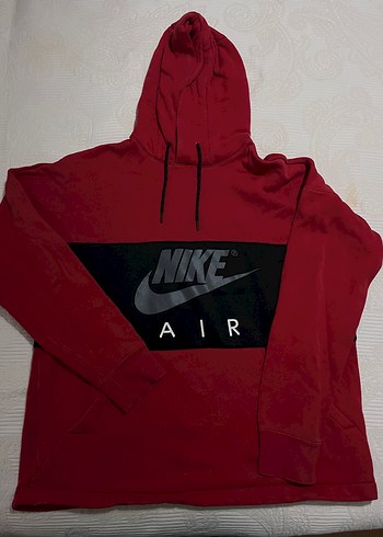 Nike Air Kirmizi Kapusonlu Sweatshirt