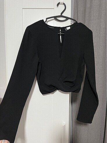 H&M crop şık bluz