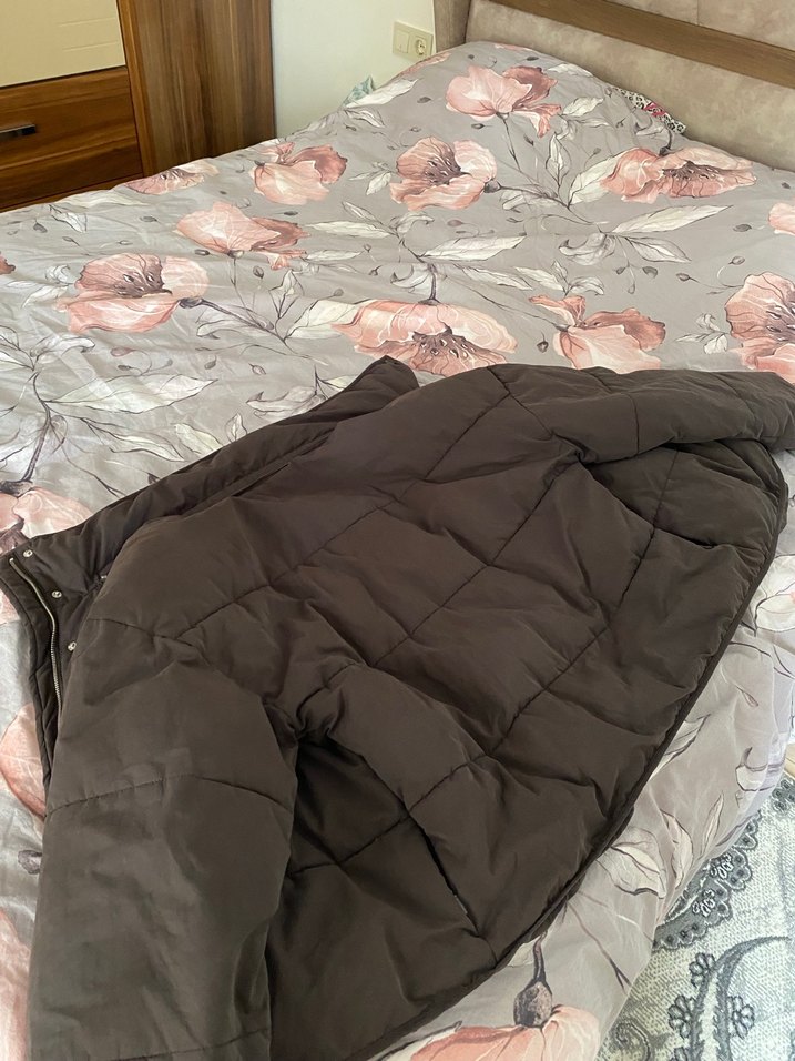 Colins Düğmeli Kahverengi Midi Kışlık Kadın Mont - Görsel 5