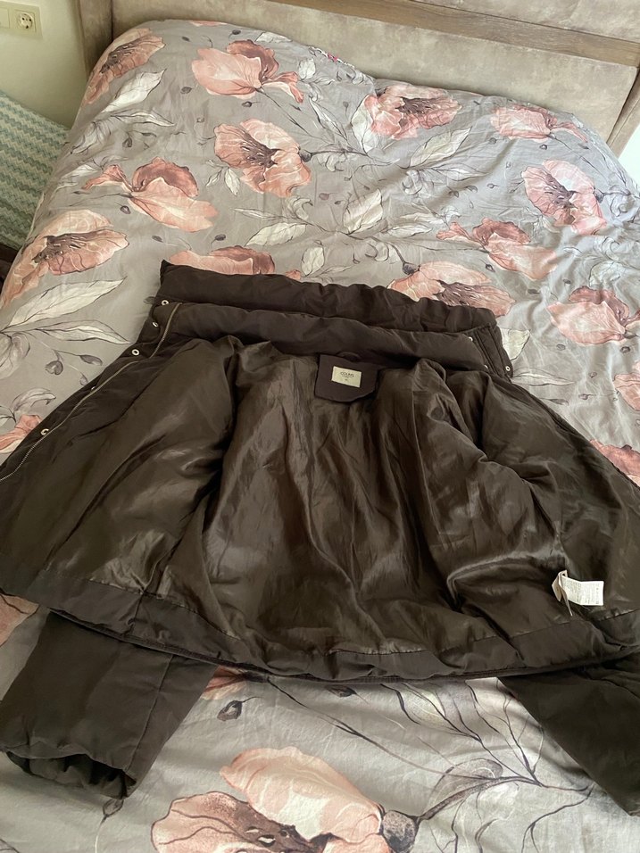 Colins Düğmeli Kahverengi Midi Kışlık Kadın Mont - Görsel 4