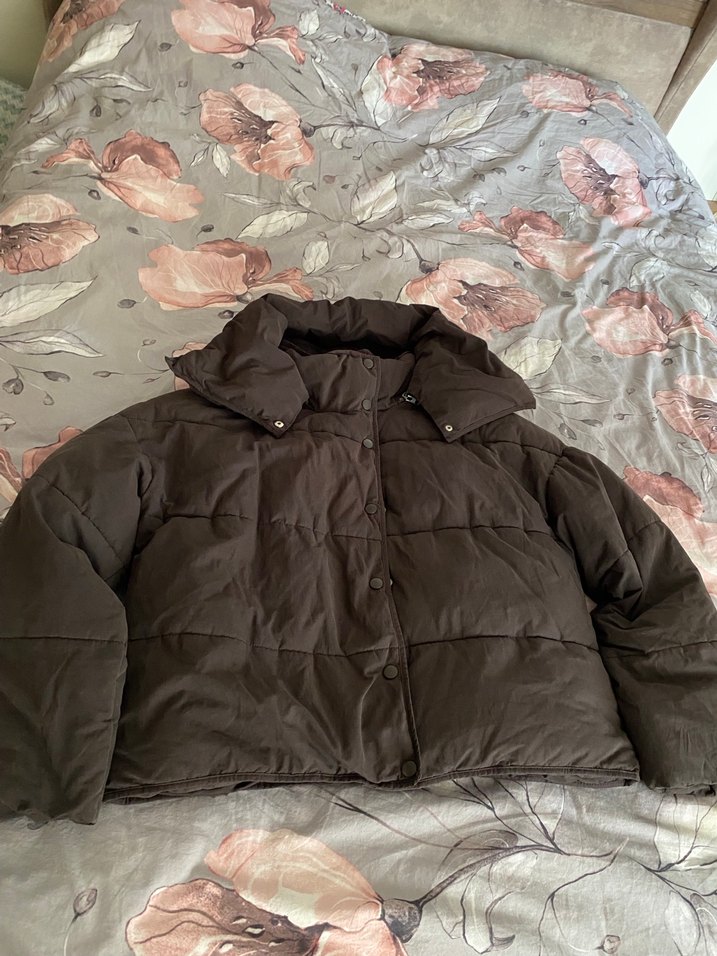 Colins Düğmeli Kahverengi Midi Kışlık Kadın Mont - Görsel 2