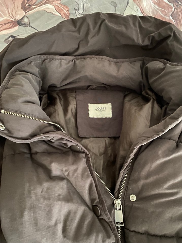 Colins Düğmeli Kahverengi Midi Kışlık Kadın Mont - Görsel 3