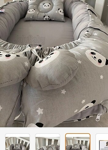 9- 18 kg Beden nest gri panda babynest ortapedik bebek yatağı